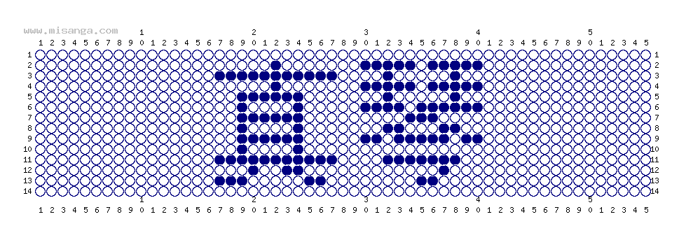 編みこみ文字ミサンガ製作図：真琴