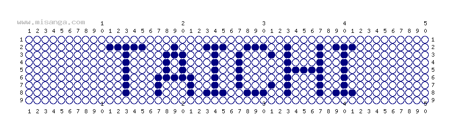 編みこみ文字ミサンガ製作図：TAICHI