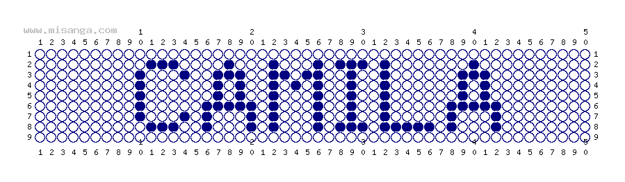 編みこみ文字ミサンガ製作図：CAMILA