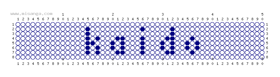 編みこみ文字ミサンガ製作図：KAITO