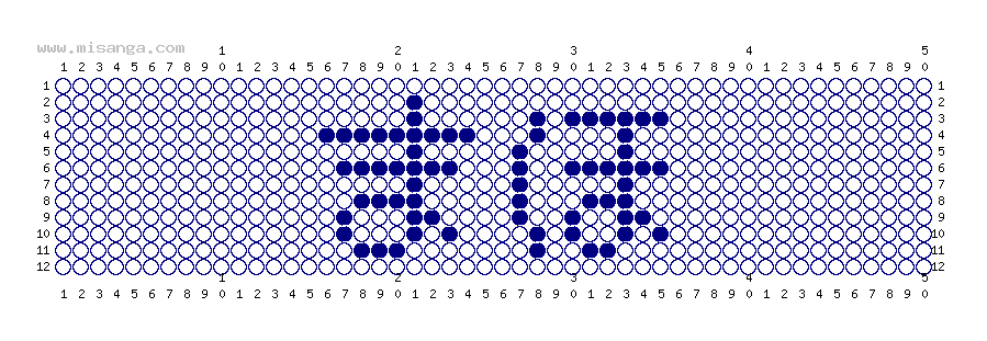 編みこみ文字ミサンガ製作図：まほ