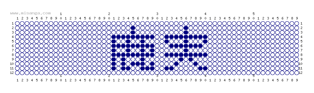 編みこみ文字ミサンガ製作図：鹿実