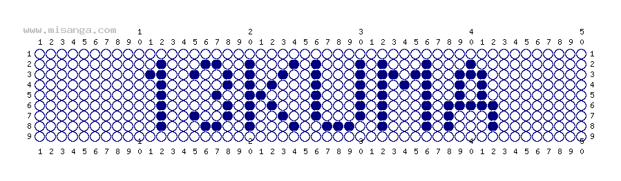 編みこみ文字ミサンガ製作図：13KUMA