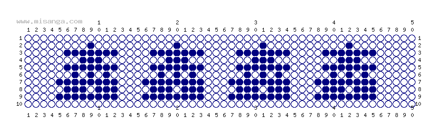 編みこみ文字ミサンガ製作図：轟轟轟轟