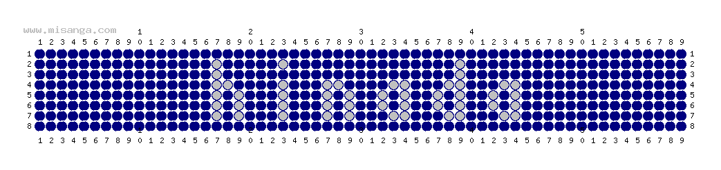 編みこみ文字ミサンガ製作図：HINATA
