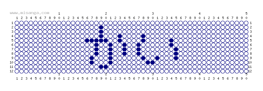 編みこみ文字ミサンガ製作図：かい