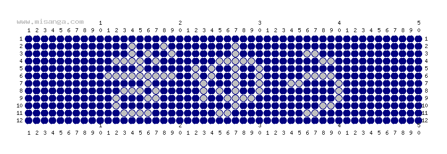 編みこみ文字ミサンガ製作図：ぎゆう