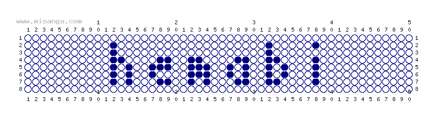 編みこみ文字ミサンガ製作図：HEMARI
