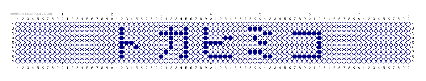 編みこみ文字ミサンガ製作図：トガヒミコ