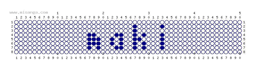 編みこみ文字ミサンガ製作図：MAKI