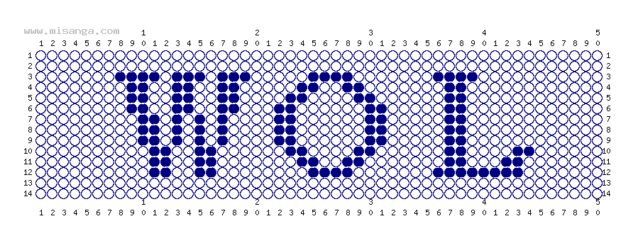 編みこみ文字ミサンガ製作図：WOL