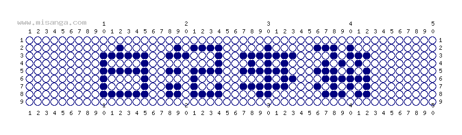 編みこみ文字ミサンガ製作図：白記事務