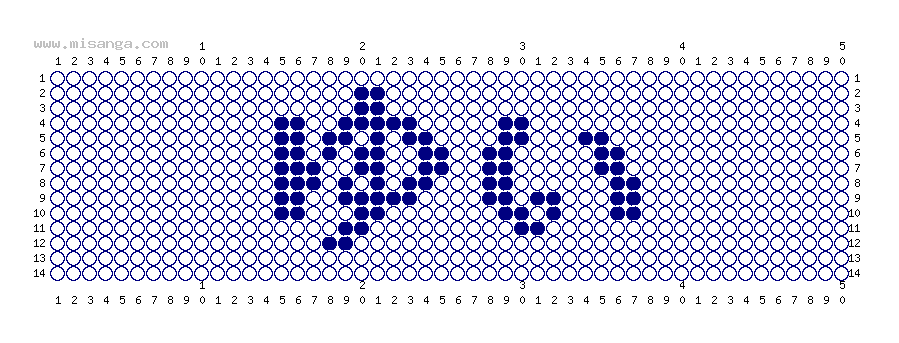 編みこみ文字ミサンガ製作図：ゆい
