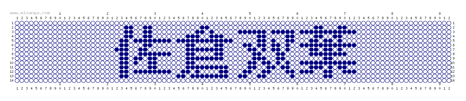 編みこみ文字ミサンガ製作図：佐倉双葉