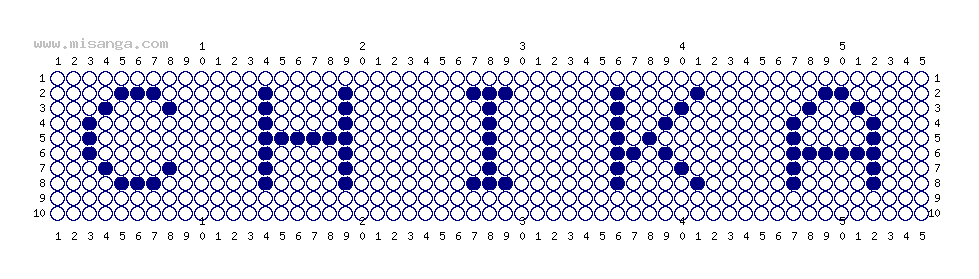 編みこみ文字ミサンガ製作図：CHIKA