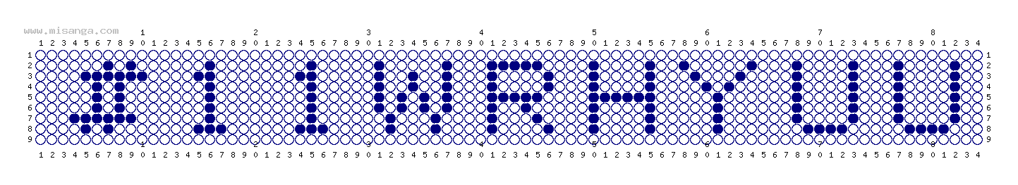 編みこみ文字ミサンガ製作図：#11WRHYUU