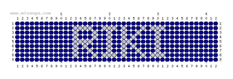 編みこみ文字ミサンガ製作図：RIKI