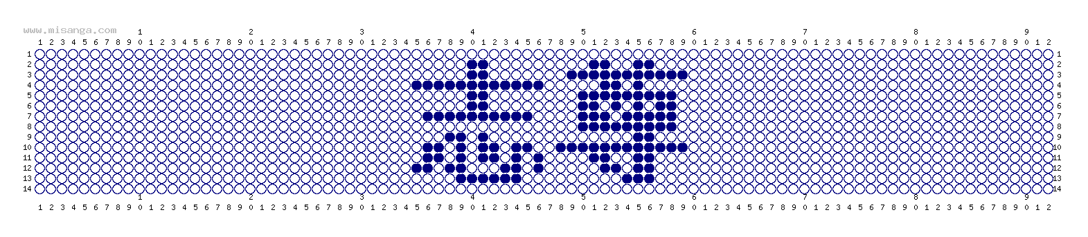 編みこみ文字ミサンガ製作図：志尊