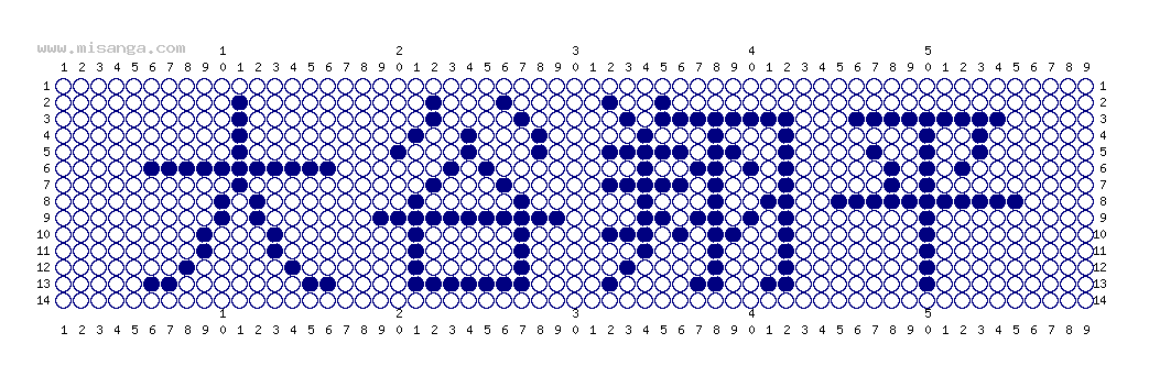 編みこみ文字ミサンガ製作図：大谷翔平