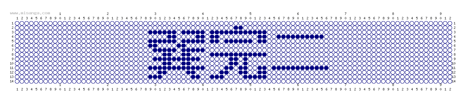 編みこみ文字ミサンガ製作図：巽完二