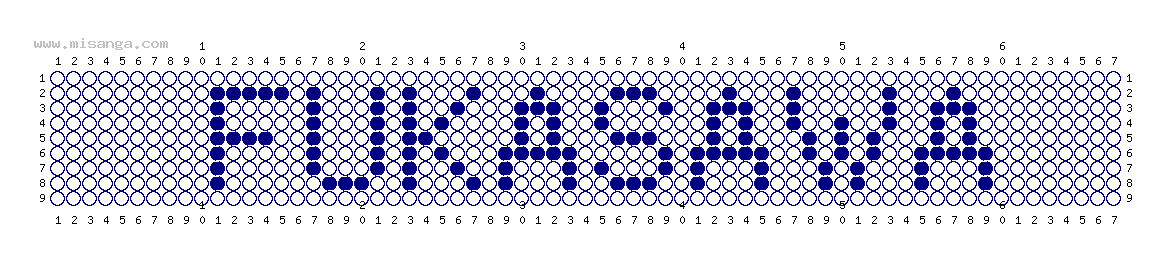 編みこみ文字ミサンガ製作図：FUKASAWA