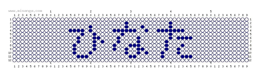 編みこみ文字ミサンガ製作図：ひなた