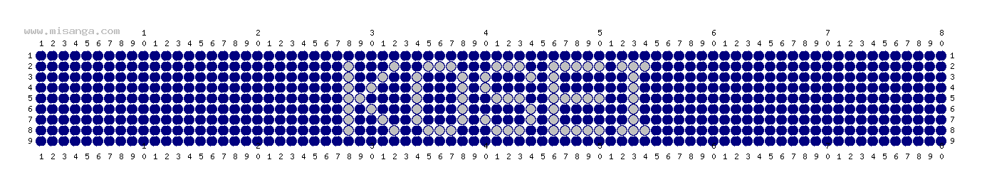 編みこみ文字ミサンガ製作図：KOSEI