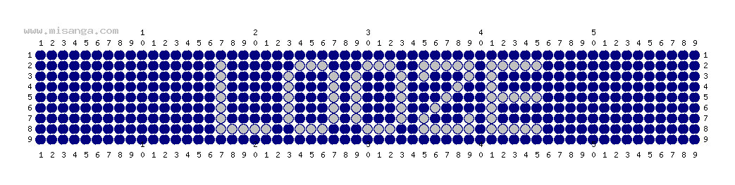 編みこみ文字ミサンガ製作図：LOOZE