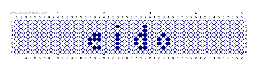 編みこみ文字ミサンガ製作図：EITO