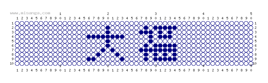 編みこみ文字ミサンガ製作図：大福