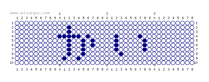 編みこみ文字ミサンガ製作図：かい