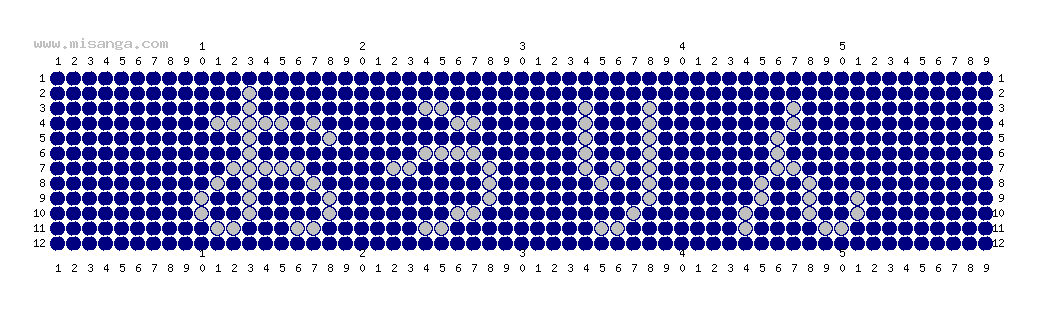 編みこみ文字ミサンガ製作図：おうりん