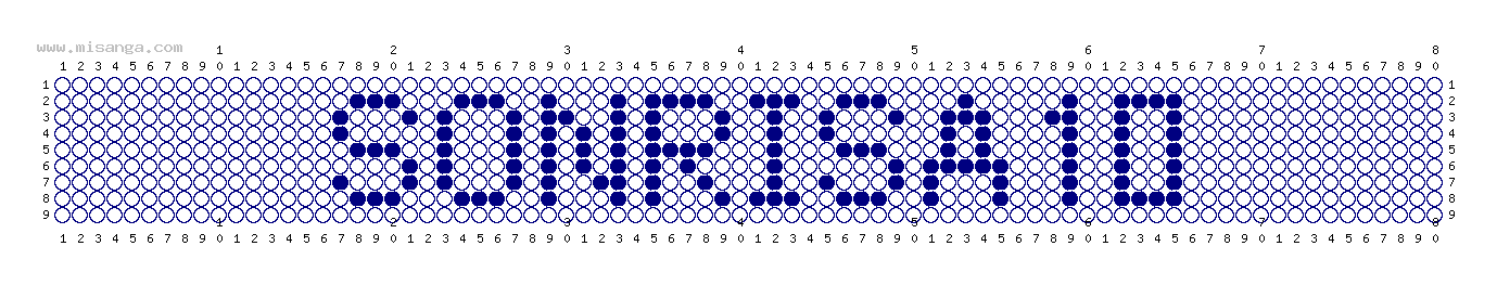 編みこみ文字ミサンガ製作図：SONRISA10