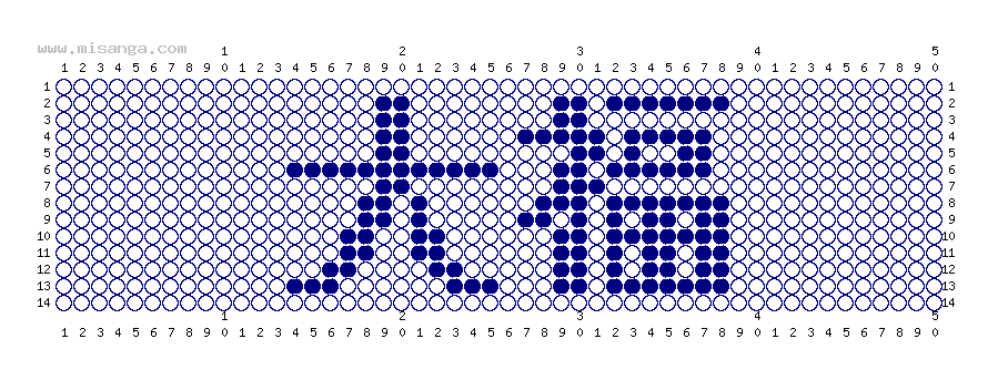 編みこみ文字ミサンガ製作図：大福