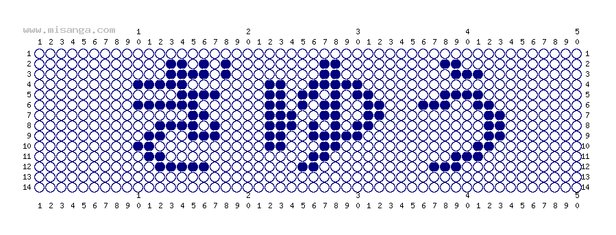 編みこみ文字ミサンガ製作図：ぎゆう
