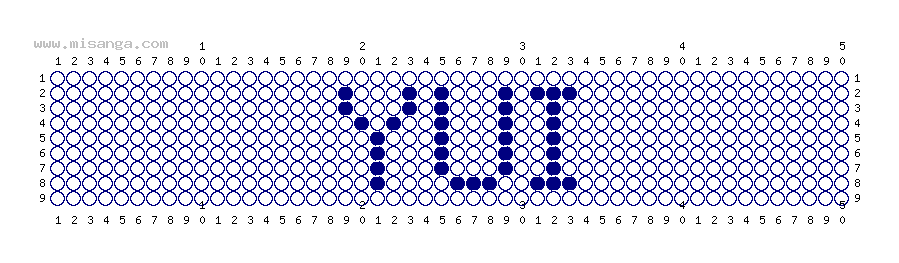 編みこみ文字ミサンガ製作図：YUI