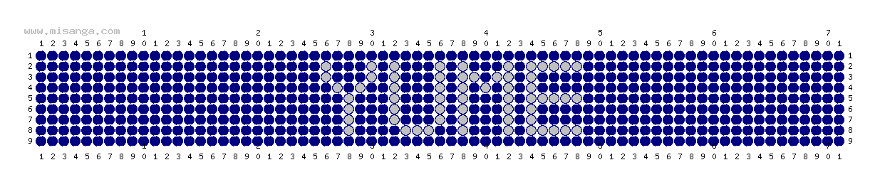 編みこみ文字ミサンガ製作図：YUME