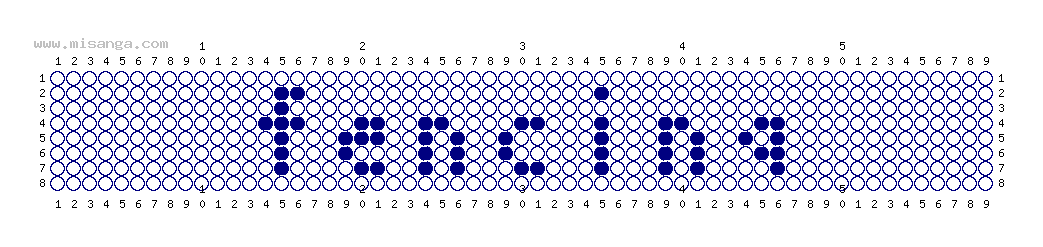編みこみ文字ミサンガ製作図：FENCING