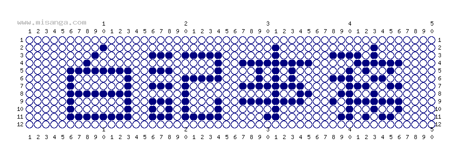 編みこみ文字ミサンガ製作図：白記事務