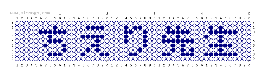 編みこみ文字ミサンガ製作図：ちえり先生