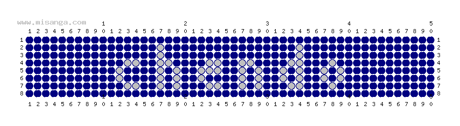 編みこみ文字ミサンガ製作図：SHUNTO
