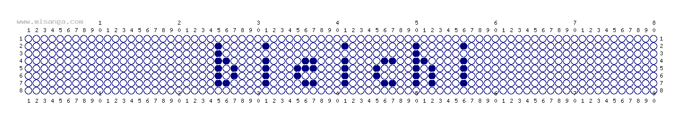 編みこみ文字ミサンガ製作図：RYUICHI