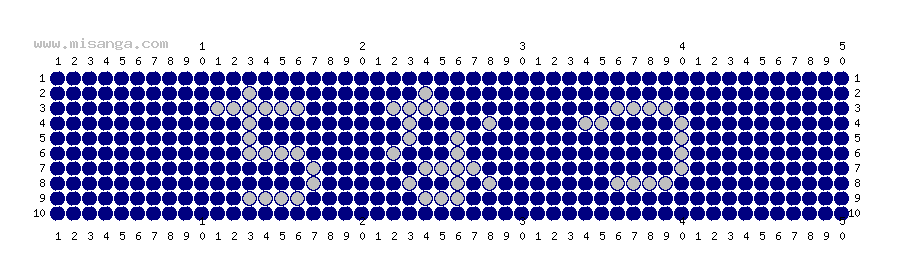 編みこみ文字ミサンガ製作図：ちなつ