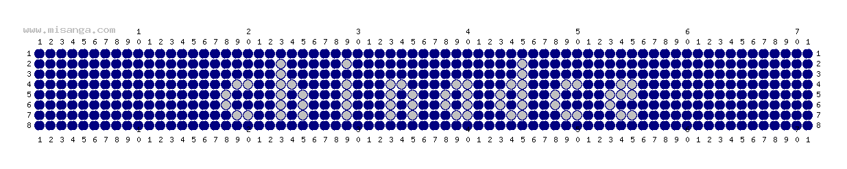 編みこみ文字ミサンガ製作図：CHINATSU