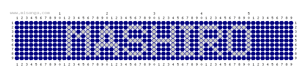 編みこみ文字ミサンガ製作図：MASHIRO