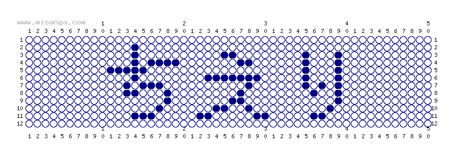 編みこみ文字ミサンガ製作図：ちえり