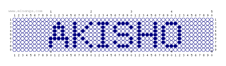 編みこみ文字ミサンガ製作図：AKISHO
