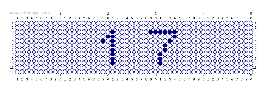 編みこみ文字ミサンガ製作図：17