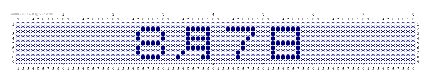 編みこみ文字ミサンガ製作図：8月7日