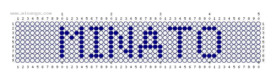 編みこみ文字ミサンガ製作図：MINATO
